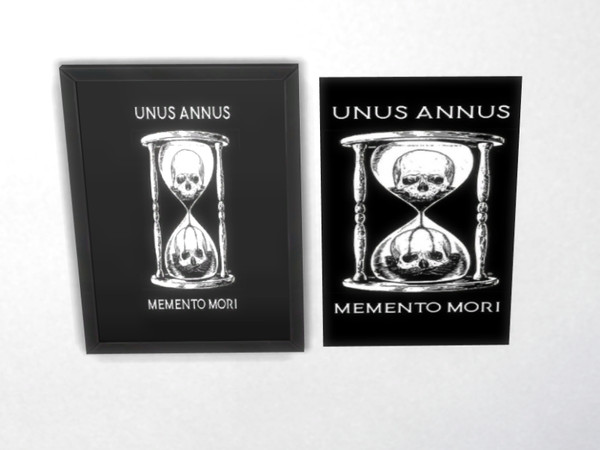 Sims 4 — Unus Annus Posters by ChromeAndChaos — Unus Annus Posters, framed and unframed. Memento Mori.
