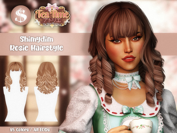Sims 4 — Rosie Hairstyle by Shimydimsims — Hi I hope you will like this hair, it's a hair with several defined ringlet
