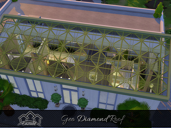 Sims 4 — Geo Diamond Roof 7 by Emerald — Geo diamond roof design will add a magnificent view to your home.