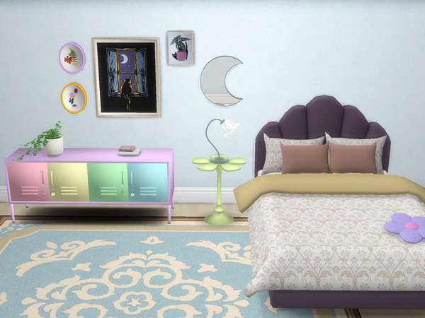 Sims 4 — Flower Bedroom Dried Flowers by Ando540 — The following files are included, excluding the bed and side table.