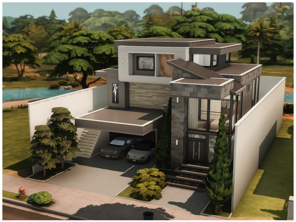 Sims 4 — MM. Modern House 147 by Merin_Martini — My Sims 4 lots some are inspired from random pictures that I found on