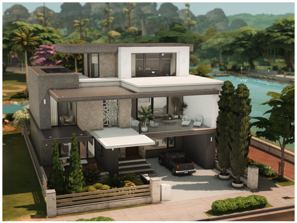 Sims 4 — MM. Modern House 149 by Merin_Martini — My Sims 4 lots some are inspired from random pictures that I found on