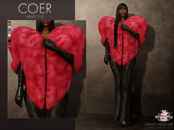 Sims 4 — David Heather - Coer Heart Fur by VentaStudio — Coer Heart Fur