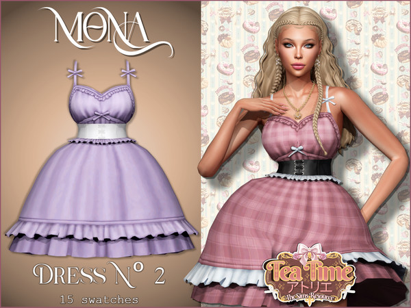 Sims 4 — TeaTime_dress with corset by Mona — -New mesh-