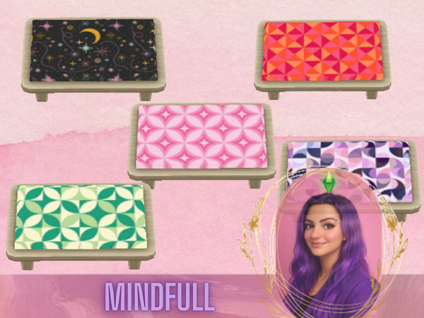 Sims 4 — Mindful Meditation Stool by gokcemsims — The Mindful Meditation Stool is a cozy and versatile seating option