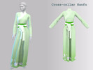 Sims 4 — Cross-collar Hanfu by Yinyn — Chinese traditional style clothing for Sims