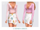 Sims 4 — Carmen Dress by Black_Lily — YA, A, Teen