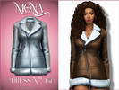 Sims 4 — Dress leather coat by Mona — -New mesh-