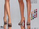 Sims 4 — Cutout Patent Ombre Heels by LVNDRCC — Slingback heels made from patent leather, with a leopard print gradient.