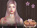 Sims 4 — TEA TIME - Crystal Flower Earrings by PlayersWonderland — Part of the "Tea Time" Collab on TSR. - 9