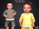 Sims 4 — ZACKERY sweatshirt (infant) by ali1 — Boxy Sweatshirt over T-shirt