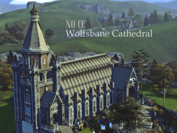Sims 4 — Wolfsbane Cathedral by VirtualFairytales — Those who are brave enough to enter, might hear a mysterious howling