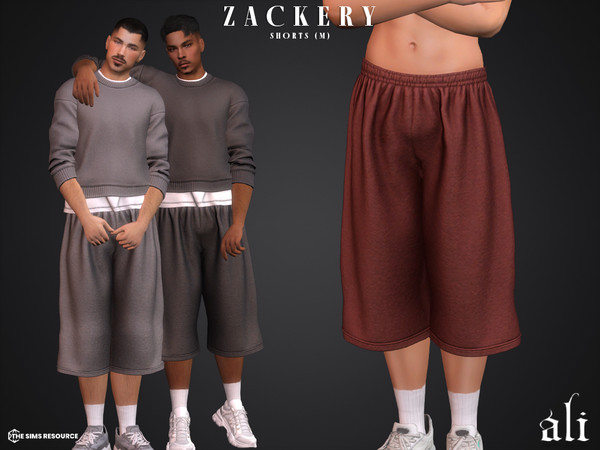 Sims 4 — ZACKERY shorts (m) by ali1 — Bermuda Jogger Shorts