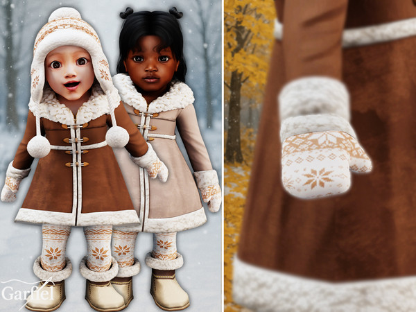 Sims 4 — Infant - Knit winter mittens by Garfiel — Warm knitted mittens for infants with soft cuff and cozy winter