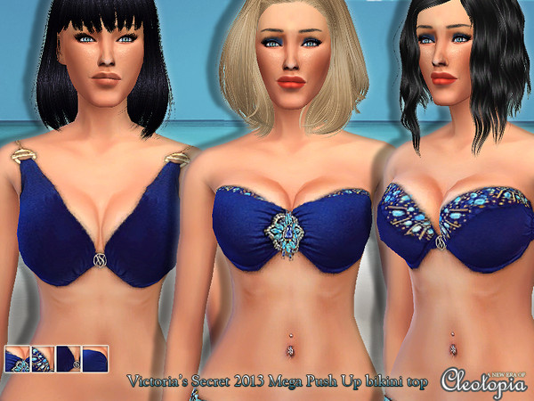 Sims 4 — Set17- VS Super Push up bra by Cleotopia — A fresh new set of sexy, amazing and glamorous swimsuits, inspired by