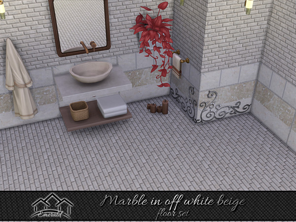 Sims 4 — Marble in Off White Beige floor2 by Emerald — Marble in off white beige is a natural stone with a unique,
