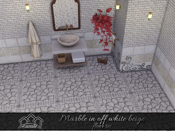 Sims 4 — Marble in Off White Beige floor6 by Emerald — Marble in off white beige is a natural stone with a unique,