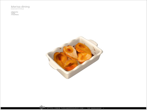 Sims 4 — Marisa - baked pears by Severinka_ — Delicate beige and deep shades of green combined with natural wood and aged