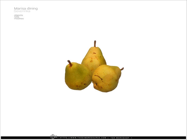Sims 4 — Marisa - pears by Severinka_ — Delicate beige and deep shades of green combined with natural wood and aged gold
