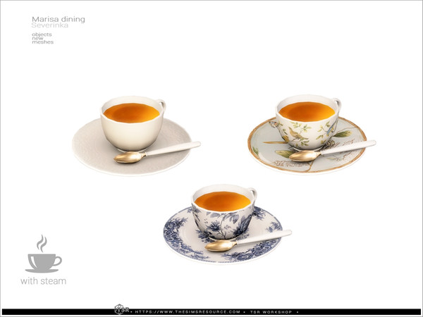 Sims 4 — Marisa -  tea pair full by Severinka_ — Delicate beige and deep shades of green combined with natural wood and