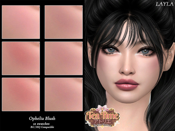 Sims 4 — Tea Time - Ophelia Blush by Layla — Female Blush Previews were made using HQ Mod