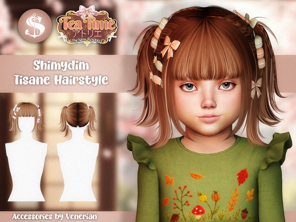 Sims 4 — Tisane Hairstyle Toddler by Shimydimsims — Hi I hope you will like this hair, these are 2 short pigtails with