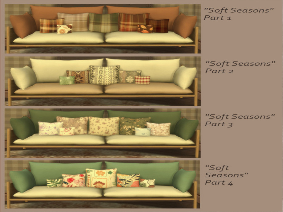Spring Cans Set The Sims Resource | Pillows set