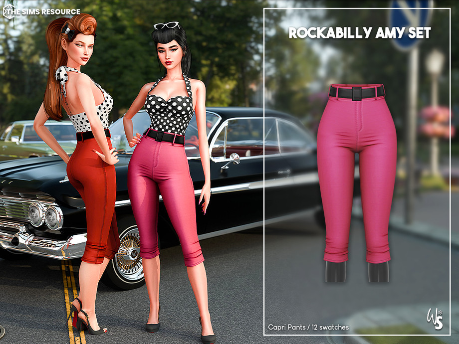 The Sims Resource | Rockabilly Amy Clothing Set