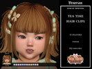 Sims 4 — Tea Time Hair Clips by Venerian TODDLER VERSION (For Shimydim Tisane Hairstyle) by Venerian — 12 swatches Found
