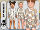 Sims 4 — Toddler Cute Bears Bodysuit by Pelineldis — Kids fashion clothing: five bodysuits for toddler boys and girls