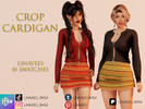 Sims 4 — MYLAH - CROP CARDIGAN by linavees — New Mesh