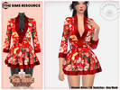 Sims 4 — Tea Time - Kimono Dress by Harmonia — New Mesh
