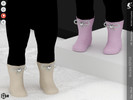 Sims 4 — Socks KP02- Infant by KaTPurpura — Mid-calf socks with pearl details