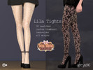 Sims 4 — Tea Time Lila Tights by astya96cc — 30 swatches