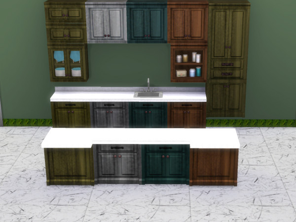 Sims 4 — Cleyne Set Kithcen Wood And Stone - Island by CarineKitana — Cleyne Set Kithcen Wood And Stone -Rustic set of