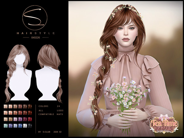 Sims 4 — (TeaTimeAtelier)sclub_ts4_hair_ 040226 by S-Club — Long wavy hairstyle, hope you like, thank you.