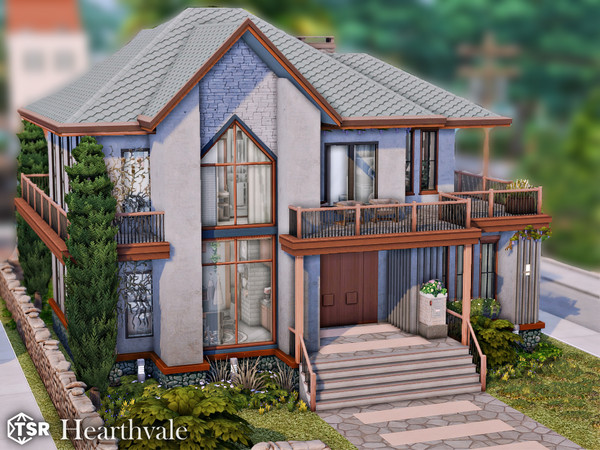 Sims 4 — Hearthvale l noCC by simZmora — REQUIRED: Royalty & Legacy Expansion Pack! A charming two-storey family home
