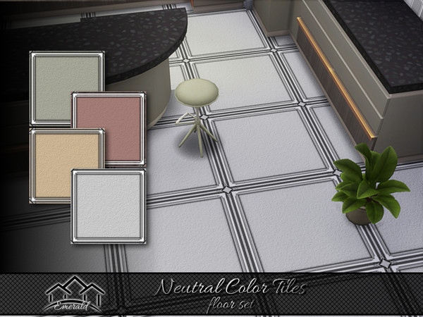 Sims 4 — Neutral Color Tiles floor set by Emerald — Porcelain tiles can withstand years of rough use and are scratch