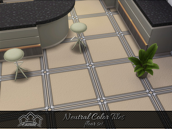 Sims 4 — Neutral Color Tiles floor 3 by Emerald — Porcelain tiles can withstand years of rough use and are scratch