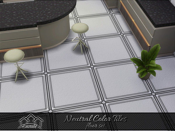 Sims 4 — Neutral Color Tiles floor 4 by Emerald — Porcelain tiles can withstand years of rough use and are scratch