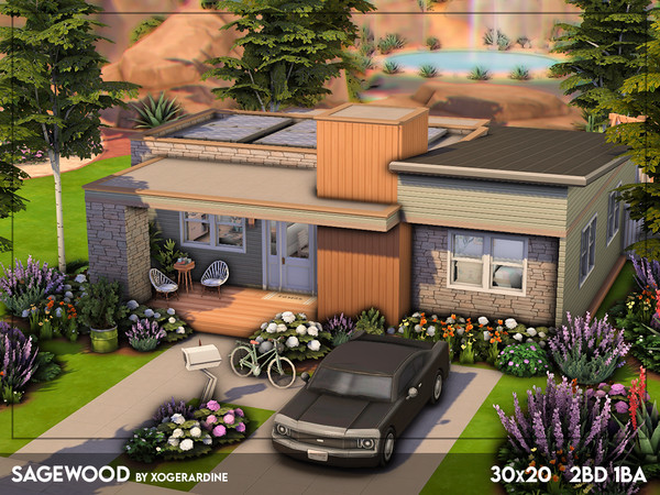 Sims 4 — Sagewood (NO CC) by xogerardine — I had to take a little break from all the massive mansions and castles because