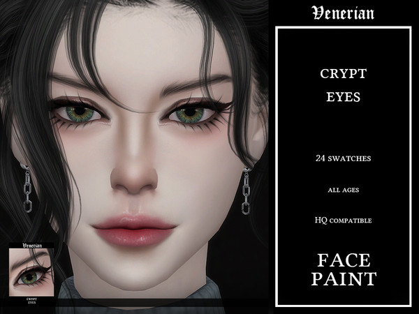 Sims 4 — Venerian_Crypt_Eyes_Face Paint_HQ by Venerian — 24 swatches All ages No gender or frame restrictions HQ