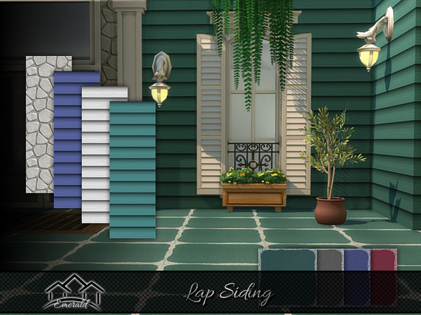 Sims 4 — Lap Siding by Emerald — Aesthetic lap siding offering natural beauty and tactile feel.