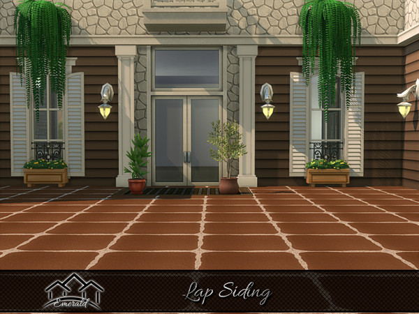Sims 4 — Lap Siding 1 by Emerald — Aesthetic lap siding offering natural beauty and tactile feel.