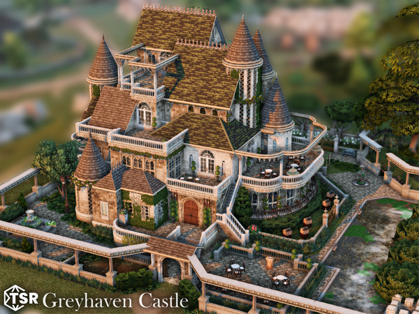 Sims 4 — Greyhaven Castle l noCC by simZmora — REQUIRED: Royalty & Legacy Expansion Pack and Tea Time Solarium Kit!