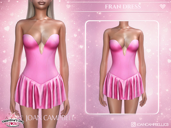 Sims 4 — FRAN DRESS by Joan_Campbell_Beauty_ — 14 swatches Custom thumbnail Original mesh