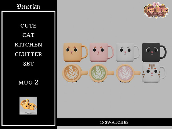 Sims 4 — Cute Cat Kitchen Clutter Set Pitcher by Venerian by Venerian — dkcnsdlkd