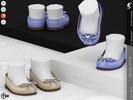 Sims 4 — Shoes KP05- Infant by KaTPurpura — Flat shoes for girls with pearl details and a heart