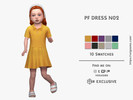 Sims 4 — PF DRESS N02 by David_Mtv2 — For toddler only; 10 swatches; HQ compatible.