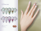 Sims 4 — (Tea Time) VELYSEA Lunette Nail by VELYSEA — -Fingernail category -HQ comatble -31 swatches